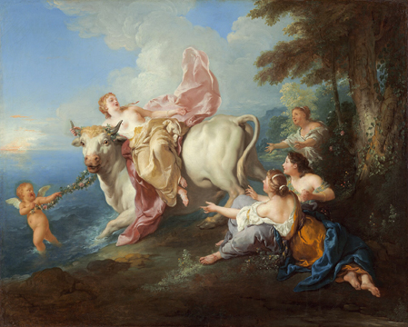 Jean Fran�ois de Troy (French, 1679 - 1752 ), The Abduction of Europa, 1716, oil on canvas, Chester Dale Fund. National Gallery of Art, Washington