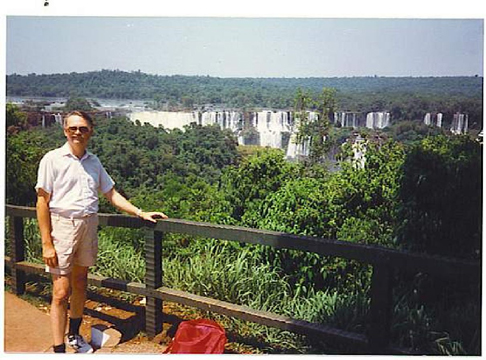 Photo of Scot at Iguazu Falls.